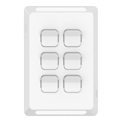 Picture of Switch Plate Skin, Pro Series, 6 Gang, Horizontal/Vertical Mount, Clip-On