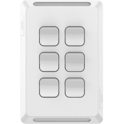 Picture of Gridplate and Skin, Pro Series, 6 Gang, Vertical/Horizontal Mount