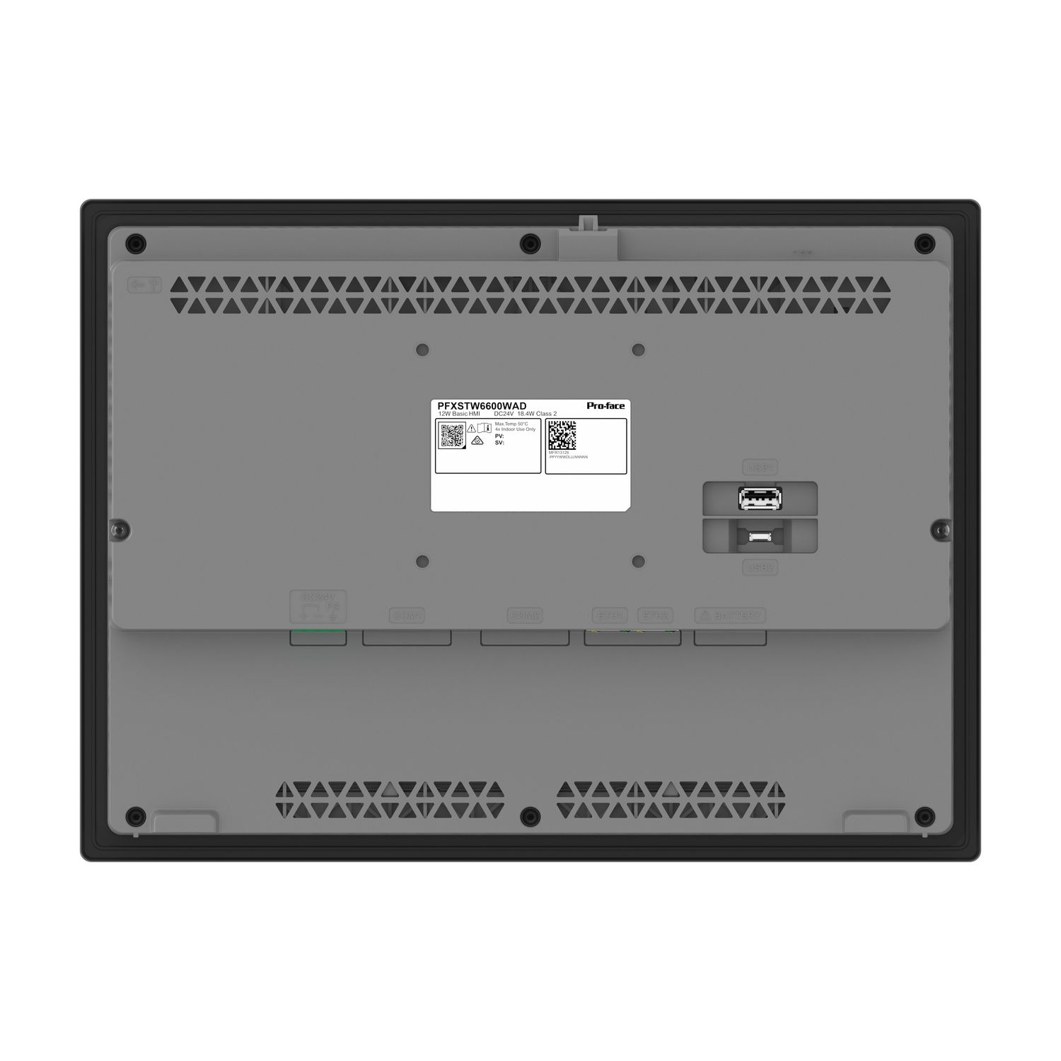 Picture of 7"W touch panel display, 2Ethernet, USB host, 24VDC