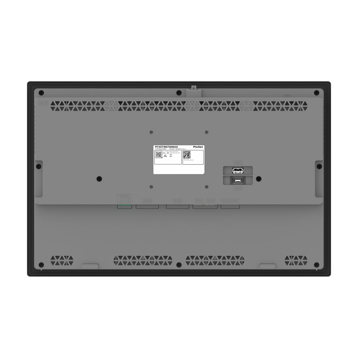 Picture of 10"W touch panel display, 2Ethernet, USB host, 24VDC