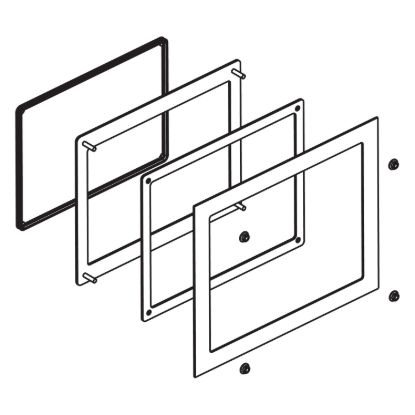Picture of Panel cutout adapter, PS6000, to mount 10-inch Wide Display Module in cutout for PS-5500W (10" wide)