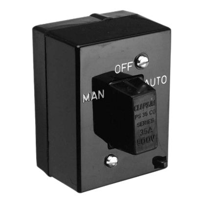Picture of Main Switch, Clipsal - Panel Mount, 1 Pole, 35A, Panel Mount, Marked Auto/Off/Man