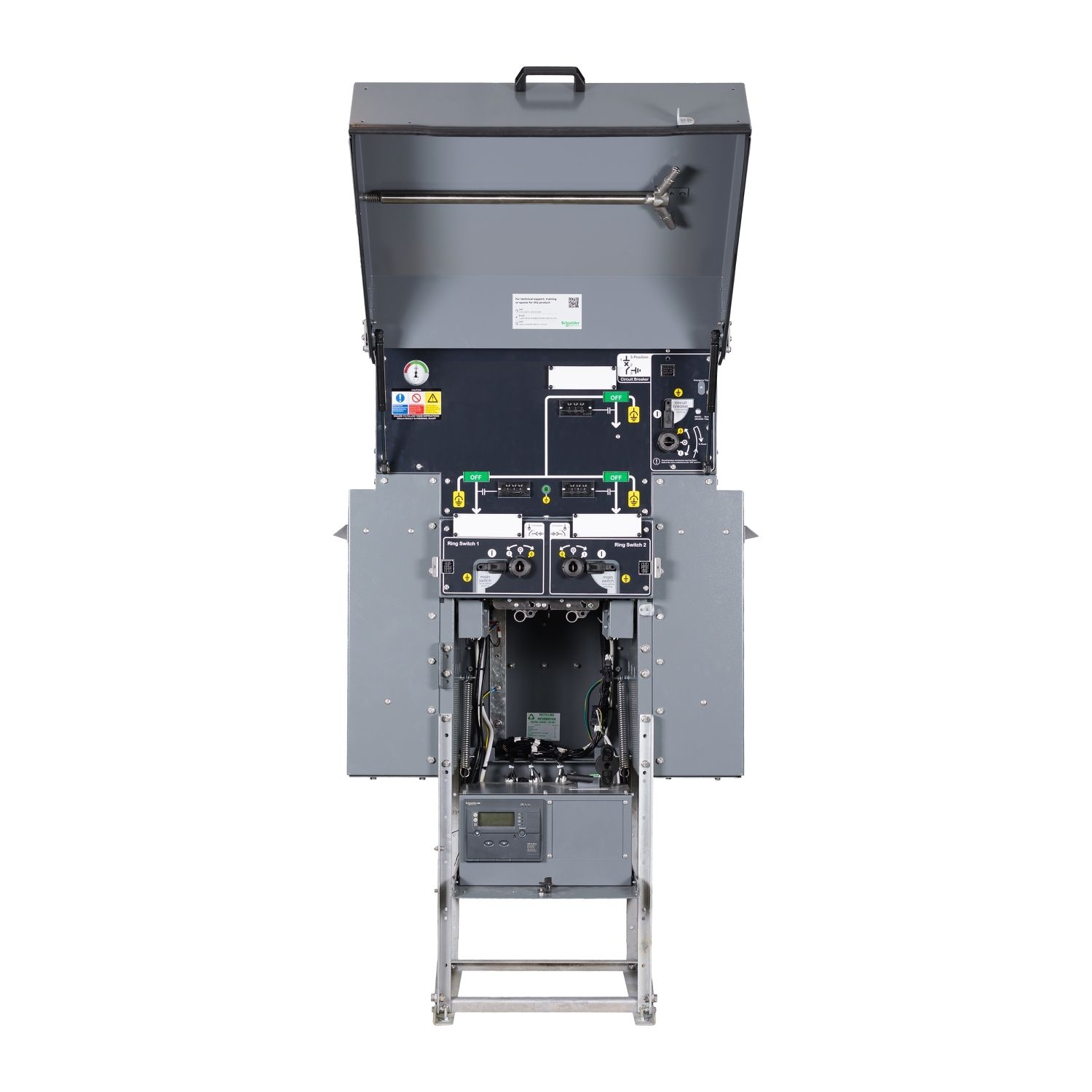 Picture of RMU, Ringmaster, extensible RMU 13.8kV, 21kA/3s, 95kV BIL, VIP400, shunt trip, VPIS, motor provision