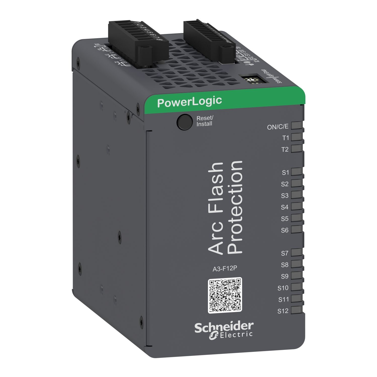 Picture of arc protection relay, PowerLogic A3 F12P 12 point 2 control sensors arc device