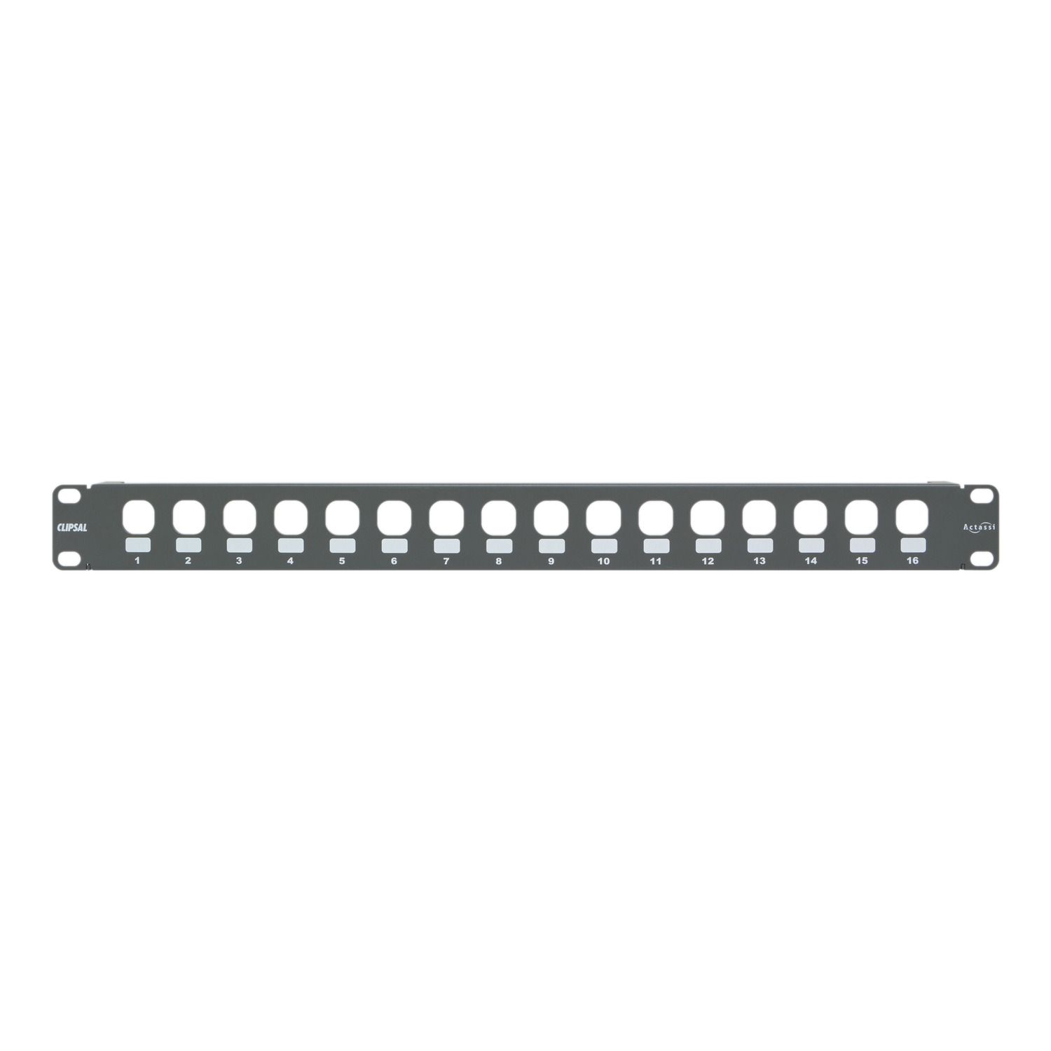 Picture of Patch Panel, Clipsal Actassi, 19 Inch Rack Mount, Patch Panel, 16 Port Unloaded