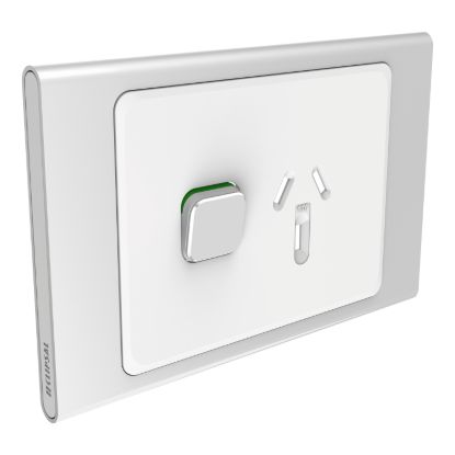 Picture of Styl Single Power Point Skin, Clipsal Iconic, Horizontal Mount, 250V, 10A