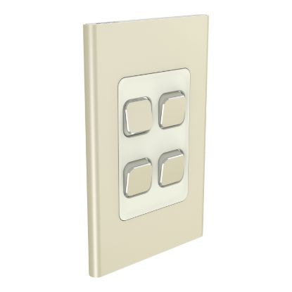 Picture of Styl Switch Plate Skin, Clipsal Iconic, Vertical/Horizontal, 4 Gang