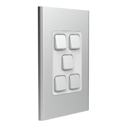 Picture of Styl Switch Plate Skin, Clipsal Iconic, Vertical/Horizontal, 5 Gang