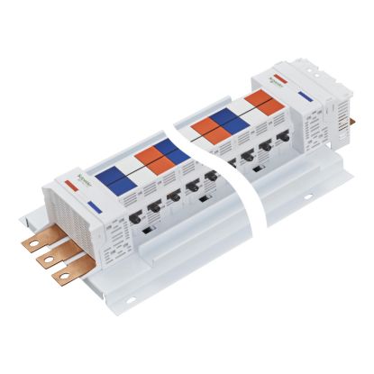 Picture of SAU Chassis, Acti9, 400A, 3Ph, 30 poles, 27mm for C120 MCB, dual feed