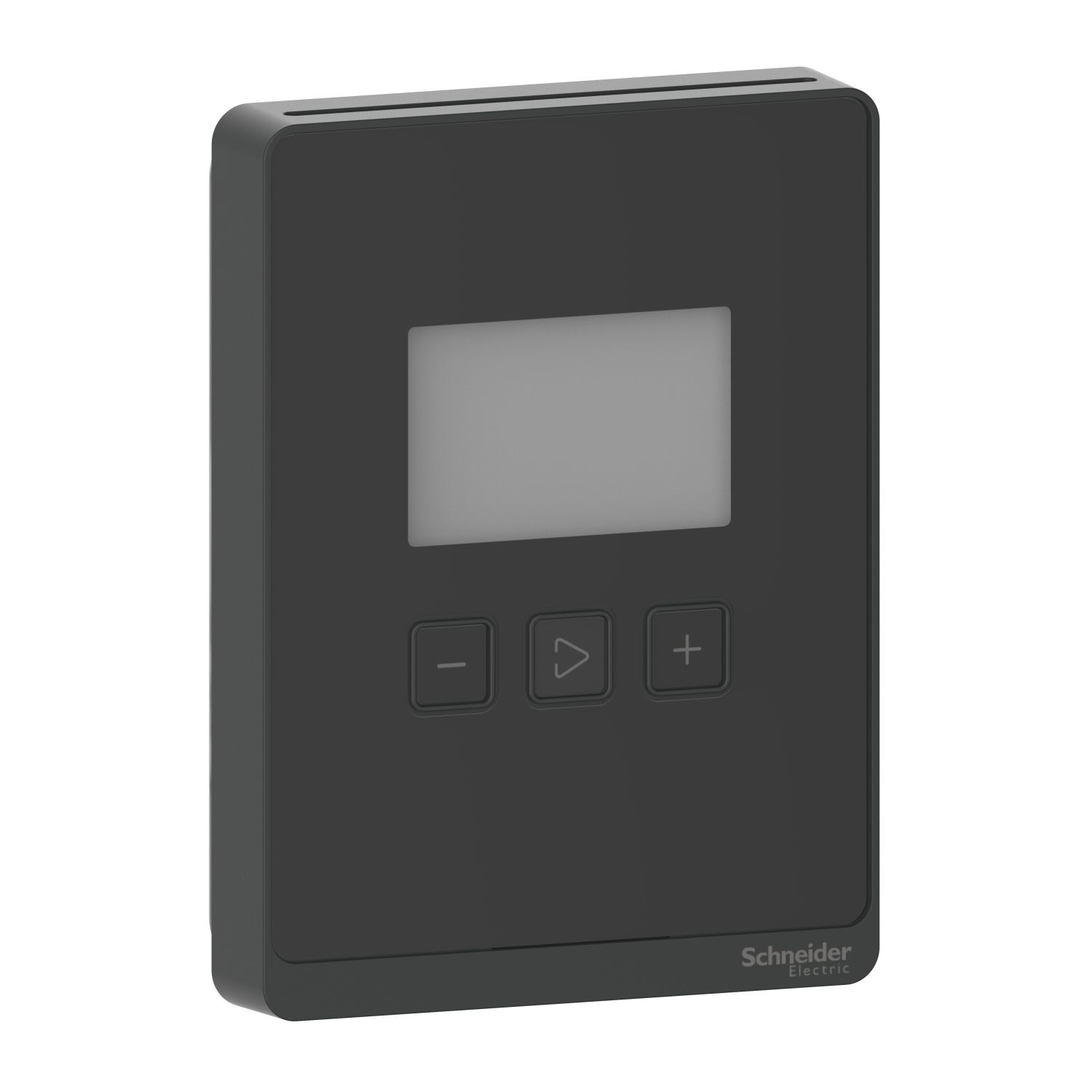 Picture of Sensor, SpaceLogic SLP Series, room, CO2, VOC, temperature, segmented LCD, BACnet MSTP/Modbus outputs, optimum black housing