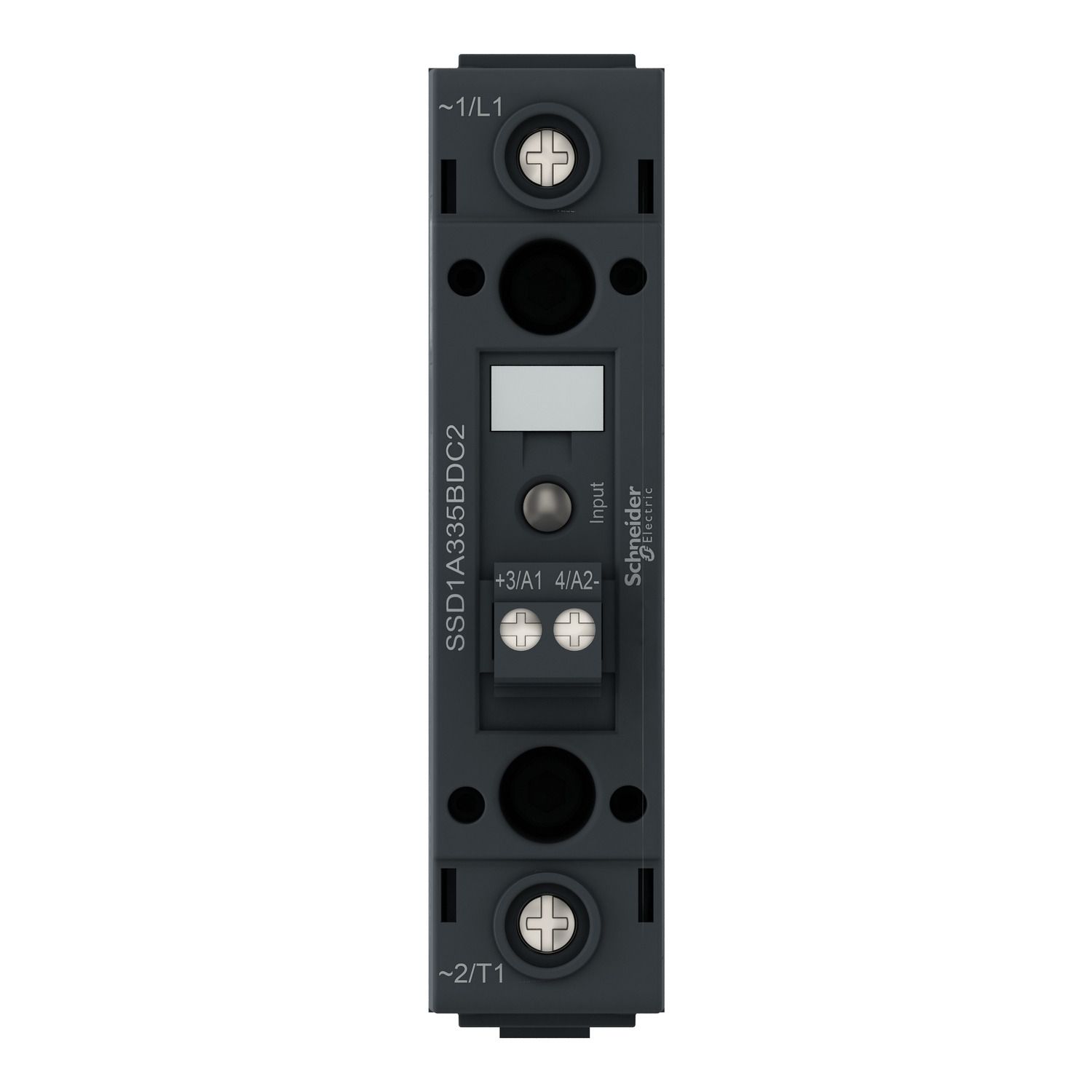 Picture of DIN rail mount relay,  Harmony Solid State Relays, 35A, zeroVoltage switching, contactor configuration, input 4...32V DC, output 48...600V AC