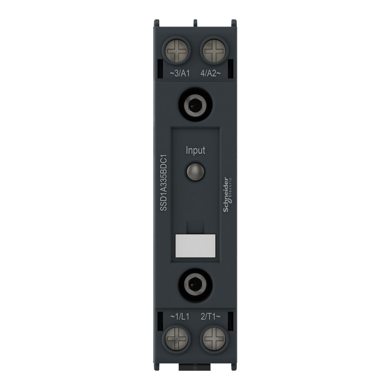 Picture of DIN rail mount relay,  Harmony Solid State Relays, 35A, zeroVoltage switching, input 90â€¦280V AC/DC, output 48...600V AC