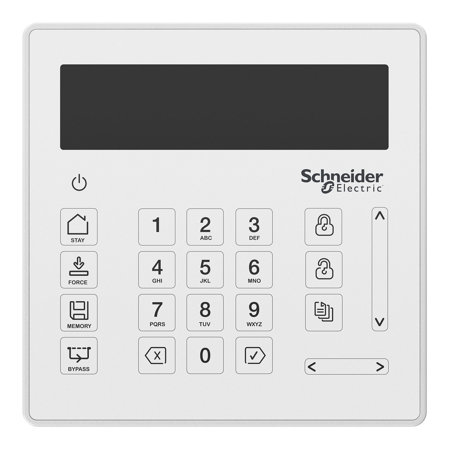 Picture of Security Expert touch sense LCD keypad, white
