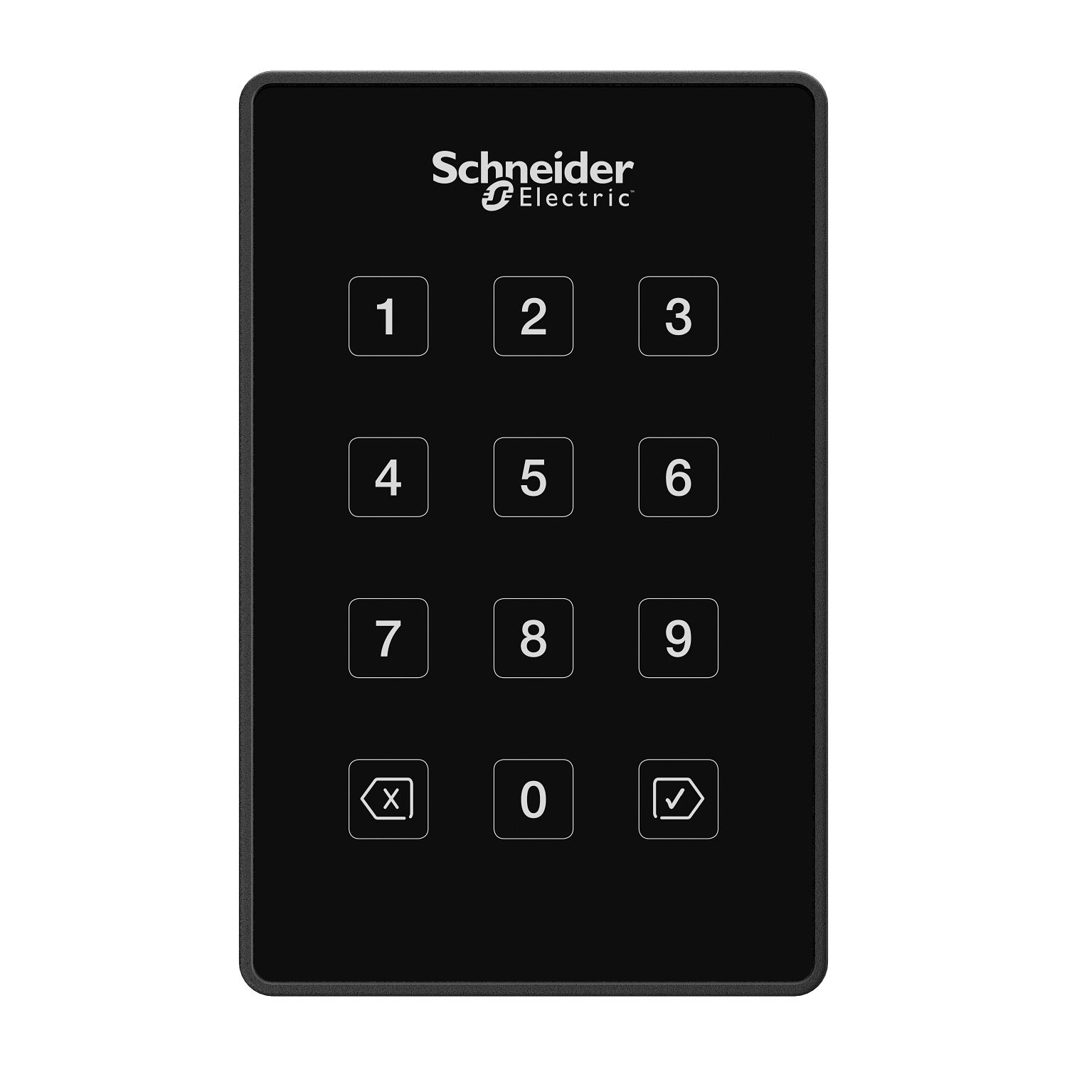 Picture of Security Expert smartcard reader, 13.56MHz, PIN and keypad, wall plate, black