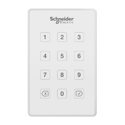 Picture of Security Expert smartcard reader, 13.56MHz, PIN and keypad, wall plate, white