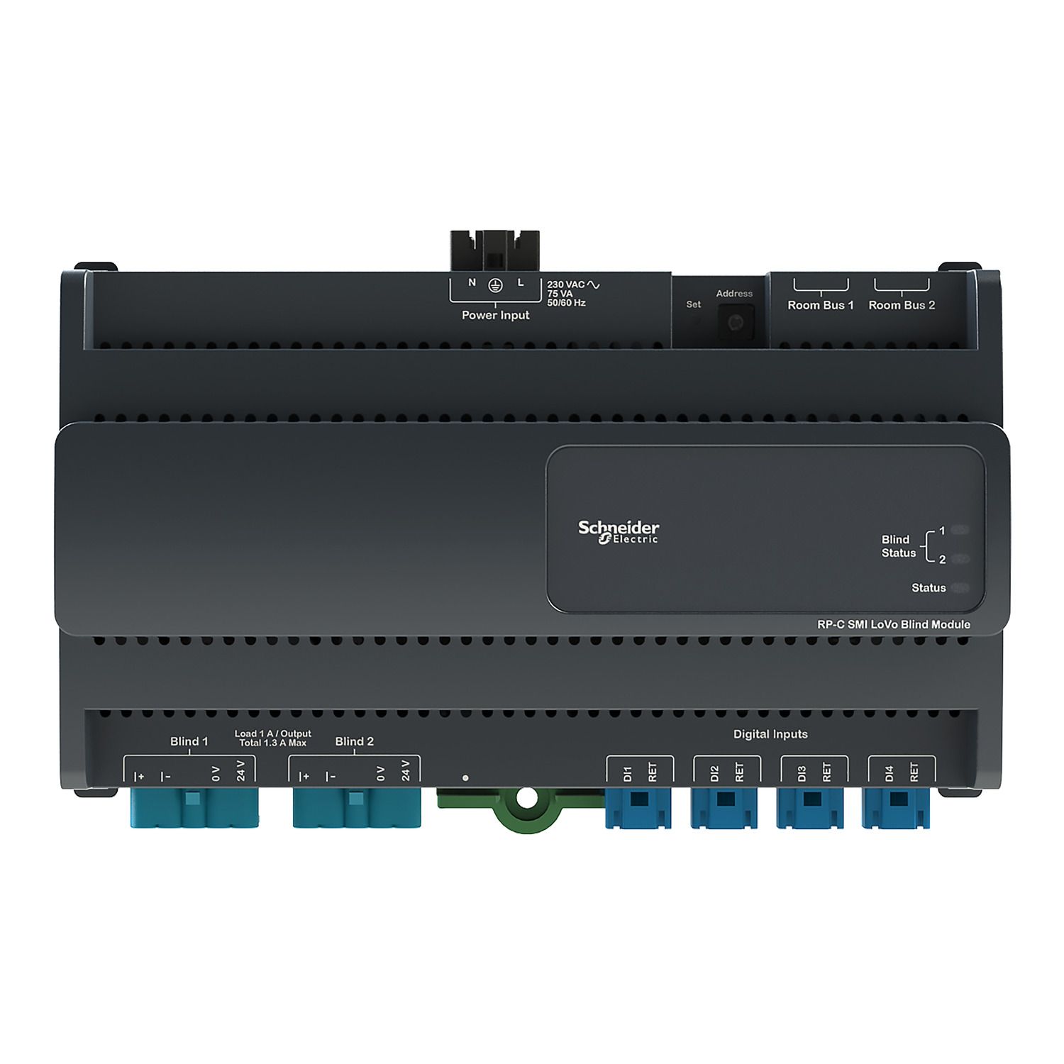 Picture of Output blind type SMI expansion module, SpaceLogic RP Expansion Modules, 2 channel, low voltage