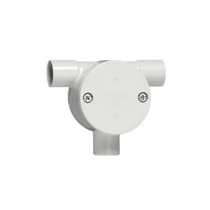 Picture of Tangential Junction Box, Clipsal - Cable Management, 25mm I.D, 3 Way Entry, T-type