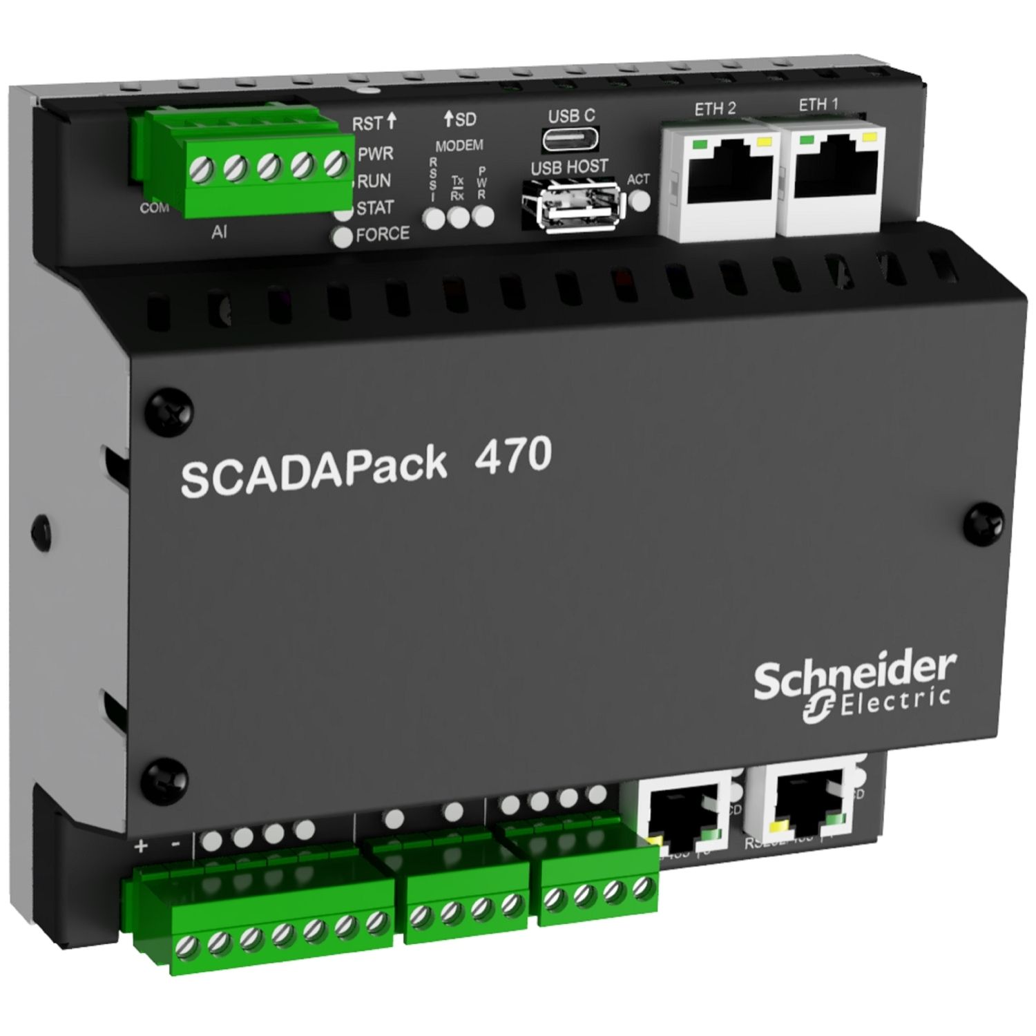 Picture of Smart RTU, SCADAPack 47x | 47xi, supporting DNP3/Modbus/IEC 60870, 3 flowrun license