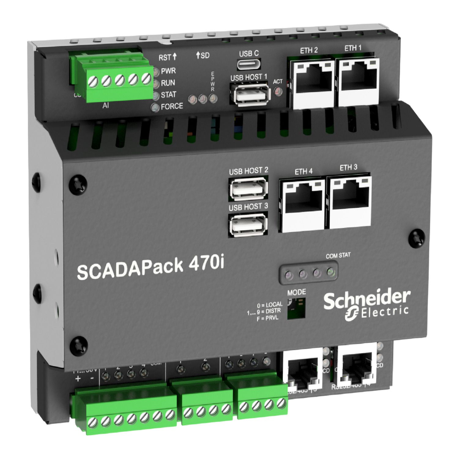 Picture of Smart RTU, SCADAPack 47x | 47xi, Linux application processor, no flowrun license, 4 DI, 4 AI, 2 DO