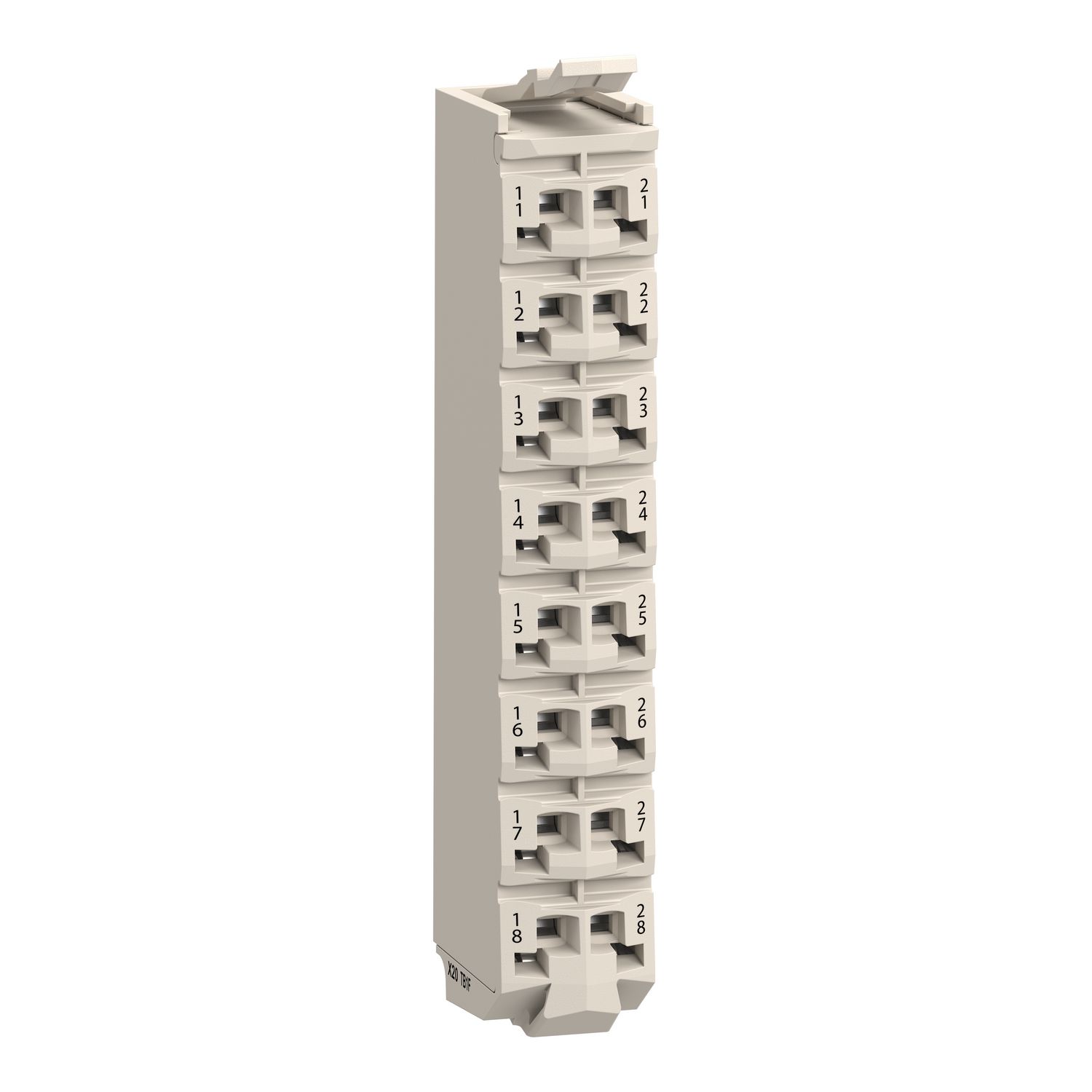Picture of terminal block, Modicon TM5, 16 contacts, white, quantity 1