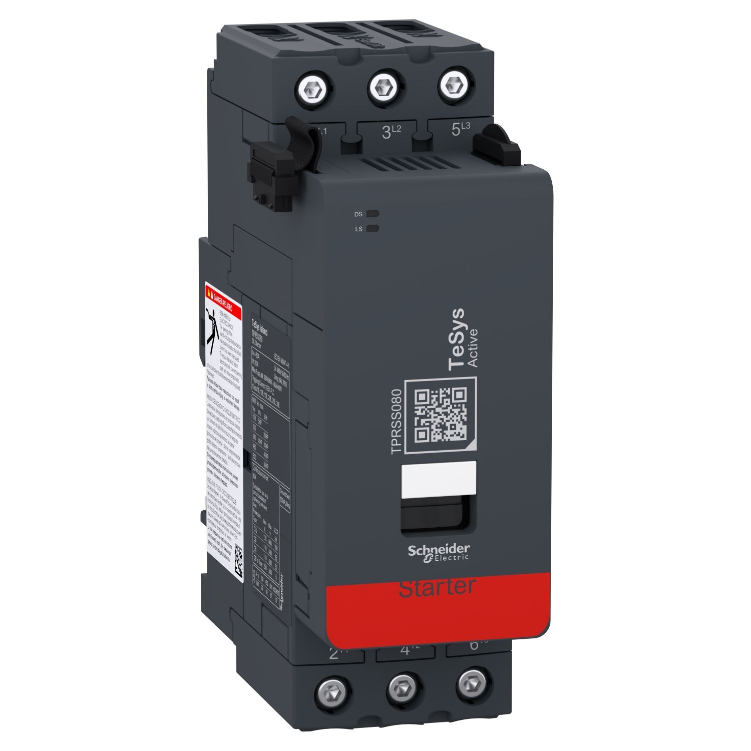 Picture of SIL motor starter, TeSys island, 80A at AC-1, 66A at AC-3, 37kW, 40hp, DOL type