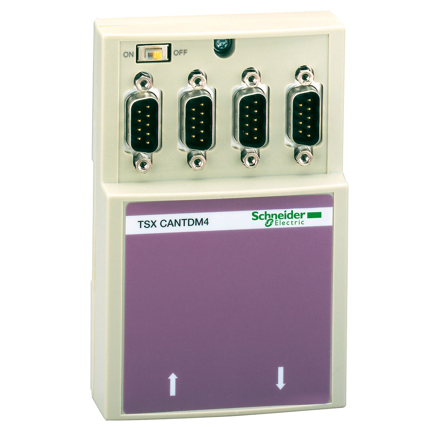 Picture of IP20 CANopen tap junction box - 1 screw terminal block and 4 SUB-D9