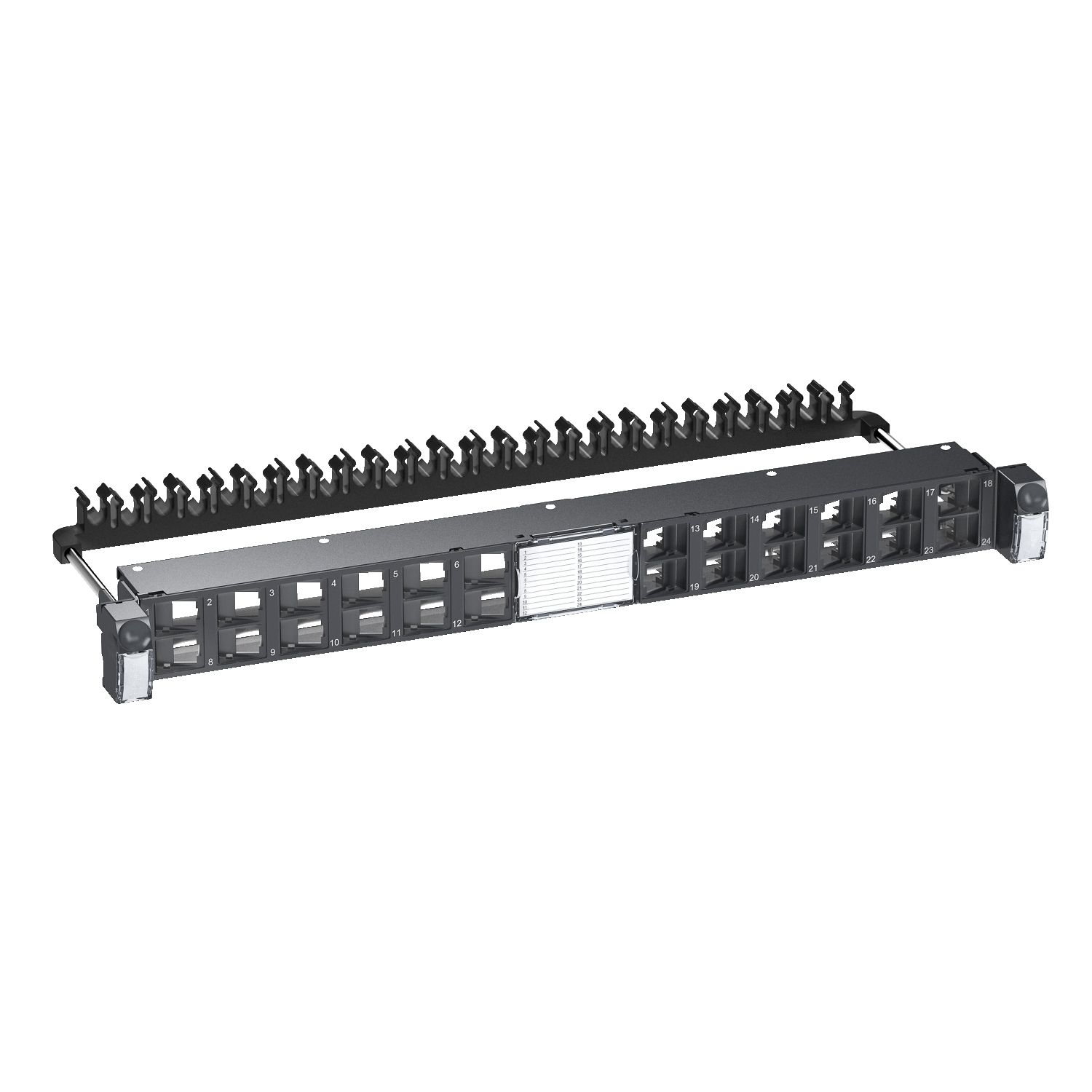 Picture of Actassi 19-C Patch Panel Flat Angled 19" 1U 24pt S-OneDPM FTP/STP Empty