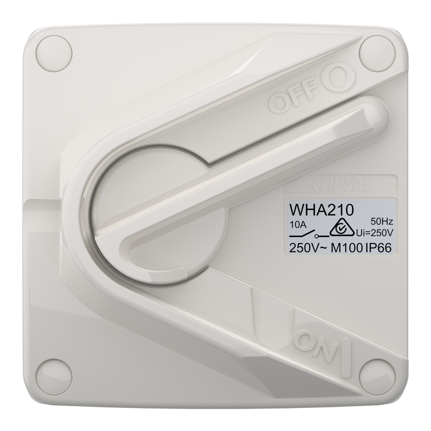 Picture of Switch, Weathershield, 1-Gang, 2 Pole, 10AX, 250VAC, IP66