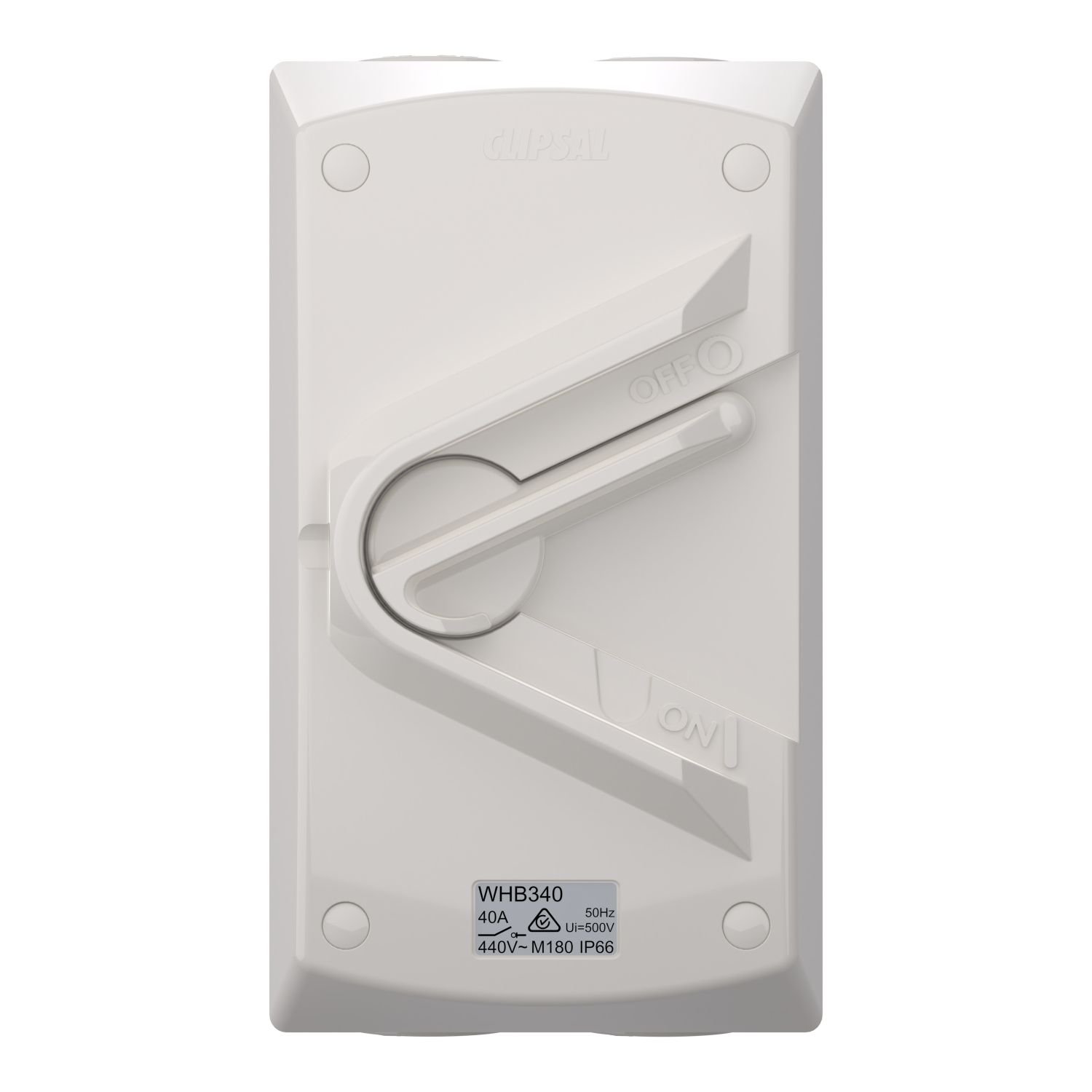 Picture of Switch, Weathershield, 1-Gang, 3 Pole, 40A, 440VAC, IP66