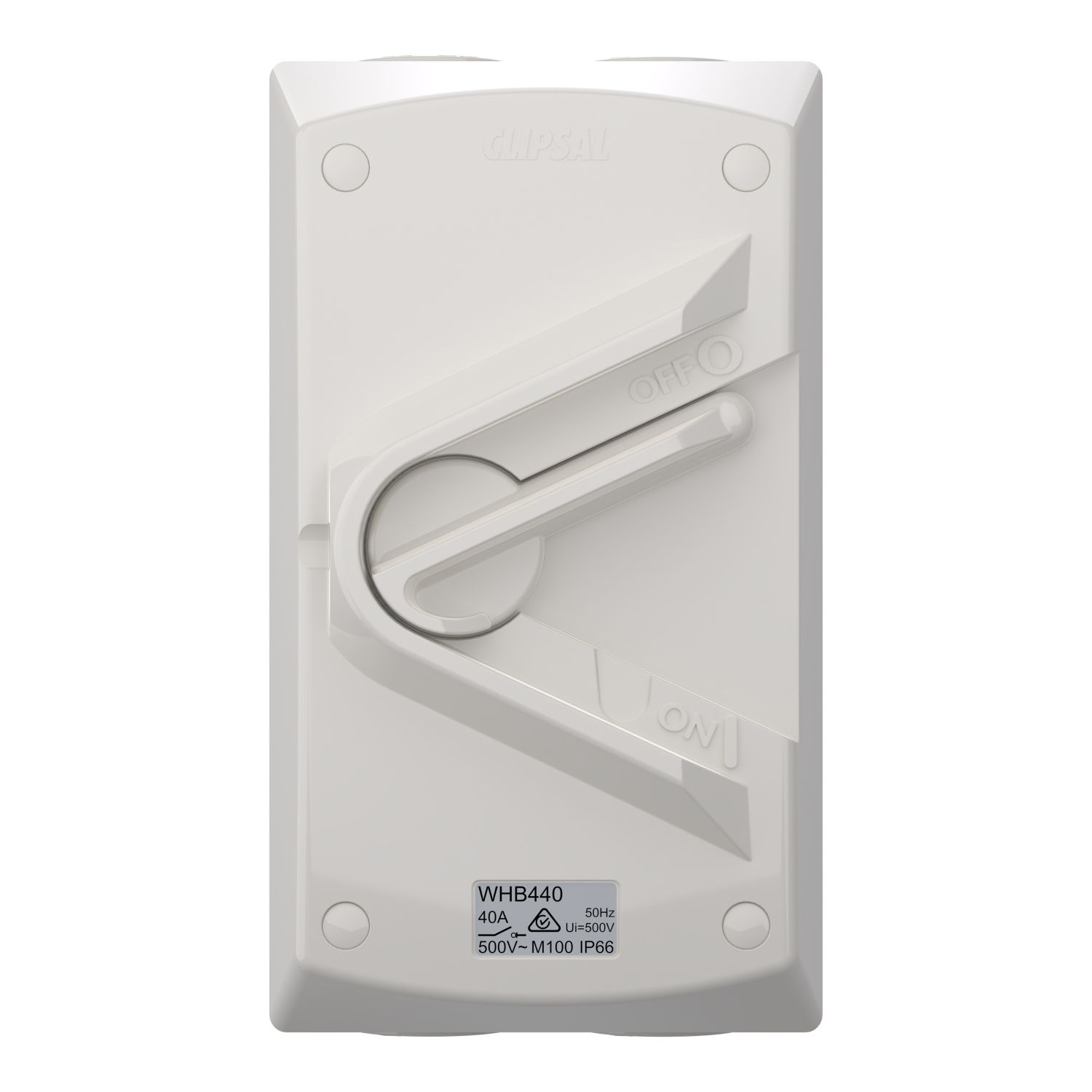 Picture of Switch, Weathershield, 1-Gang, 4 Pole, 40A, 500VAC, IP66