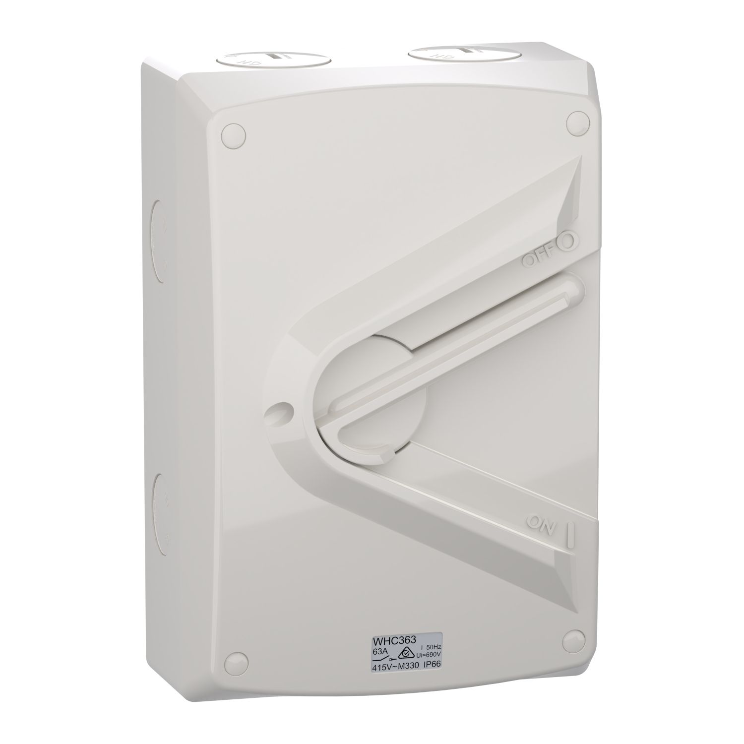 Picture of Switch, Weathershield, 1-Gang, 3 Pole, 63A, 415VAC, IP66
