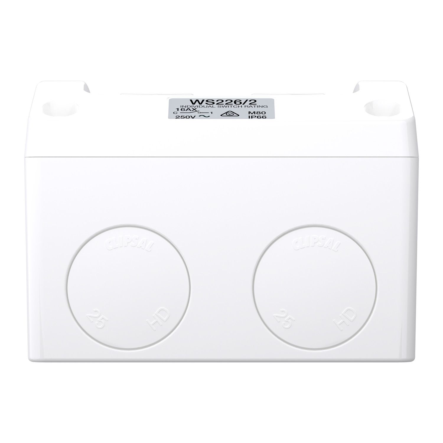 Picture of Switch, Weathershield, 2-Gang, 16AX, 250VAC, IP66