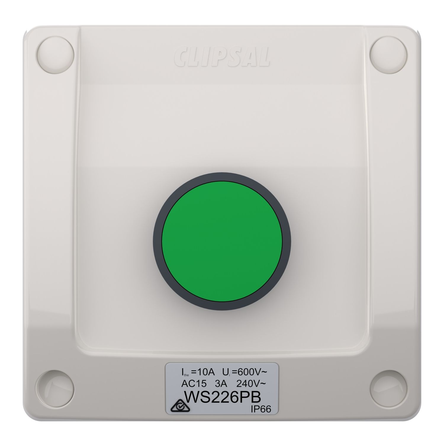Picture of Switch, Weathershield, Push Button, 1-Gang, 3A, 240VAC, IP66
