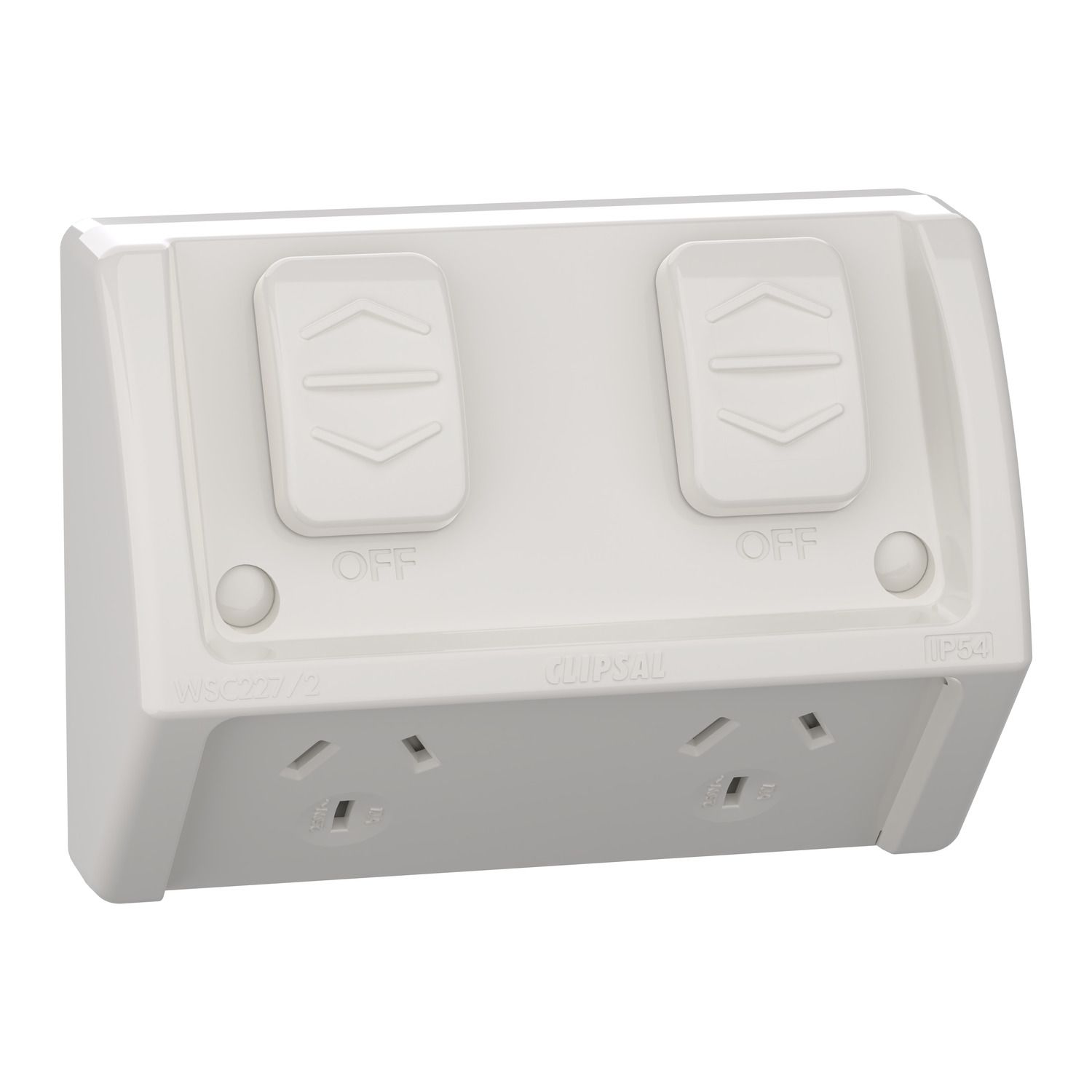 Picture of Socket, Weathershield, Flush, Twin, 10A, 250VAC, IP54