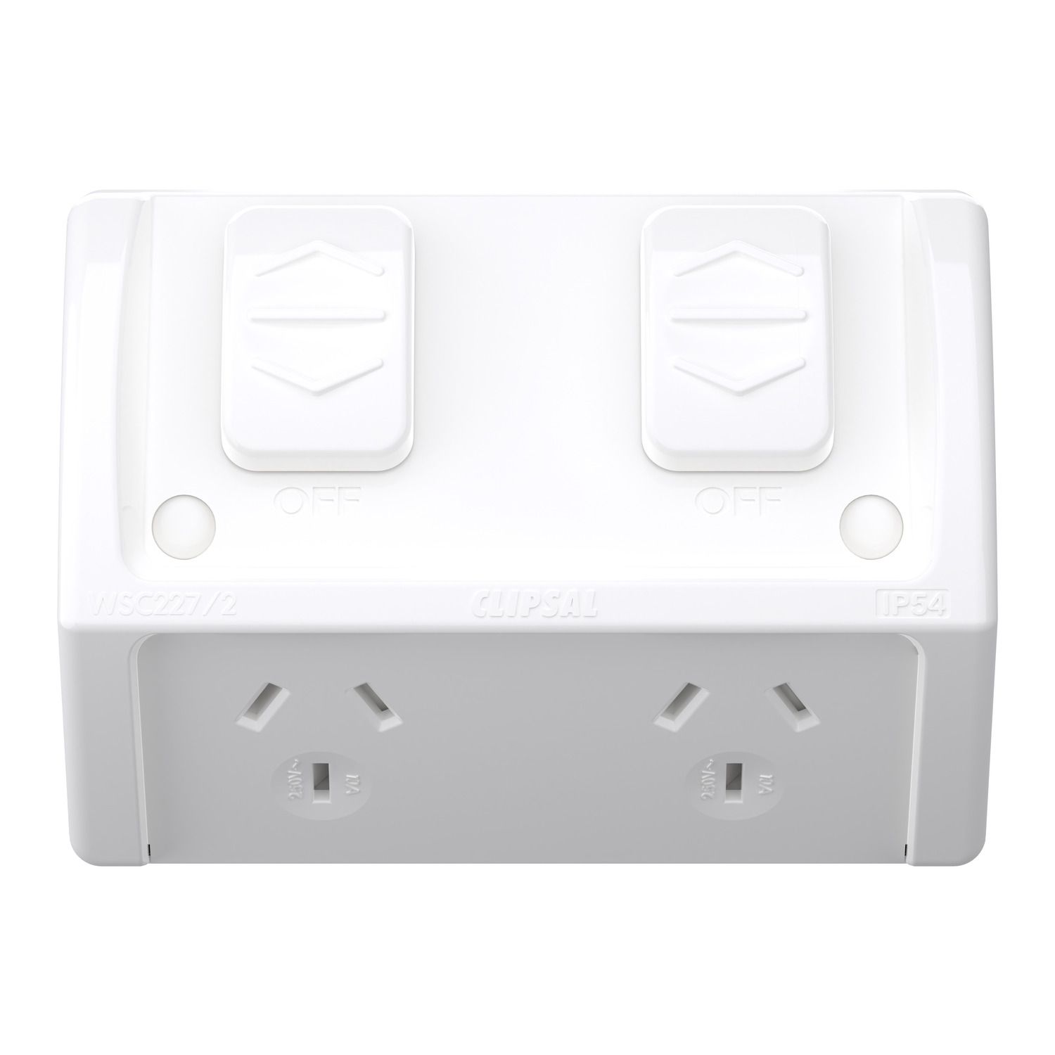 Picture of Socket, Weathershield, Flush, Twin, 10A, 250VAC, IP54