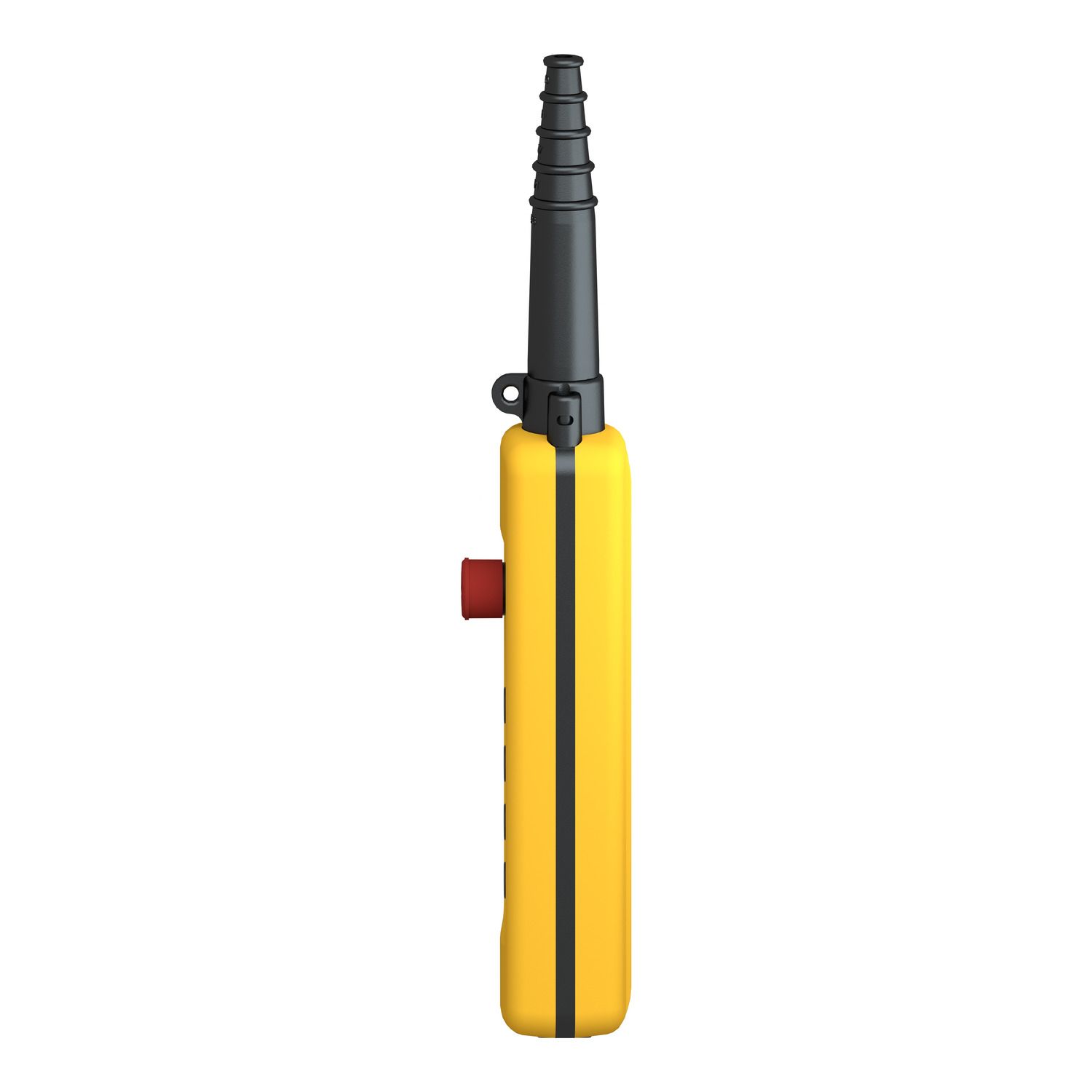 Picture of Pendant control station, Harmony XAC, plastic, yellow, 4 push buttons with 1NO, 1 emergency stop NC