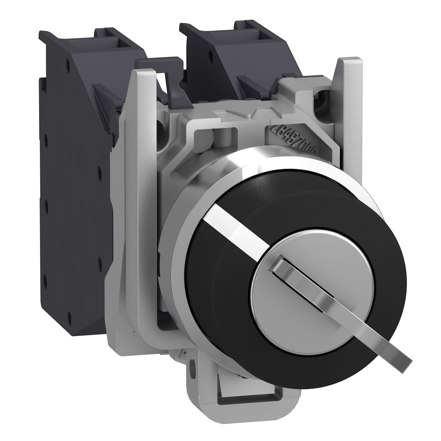Picture of Complete selector switch, Harmony XB4, Explosive atmosphere, 455 Key swith 2 positions free at left/right