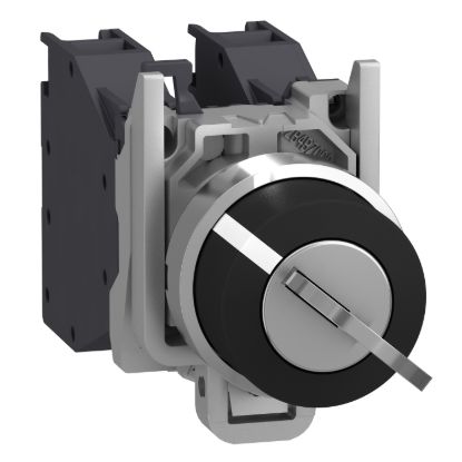 Picture of Complete selector switch, Harmony XB4, Explosive atmosphere, 455 Key swith 2 positions free at left/right