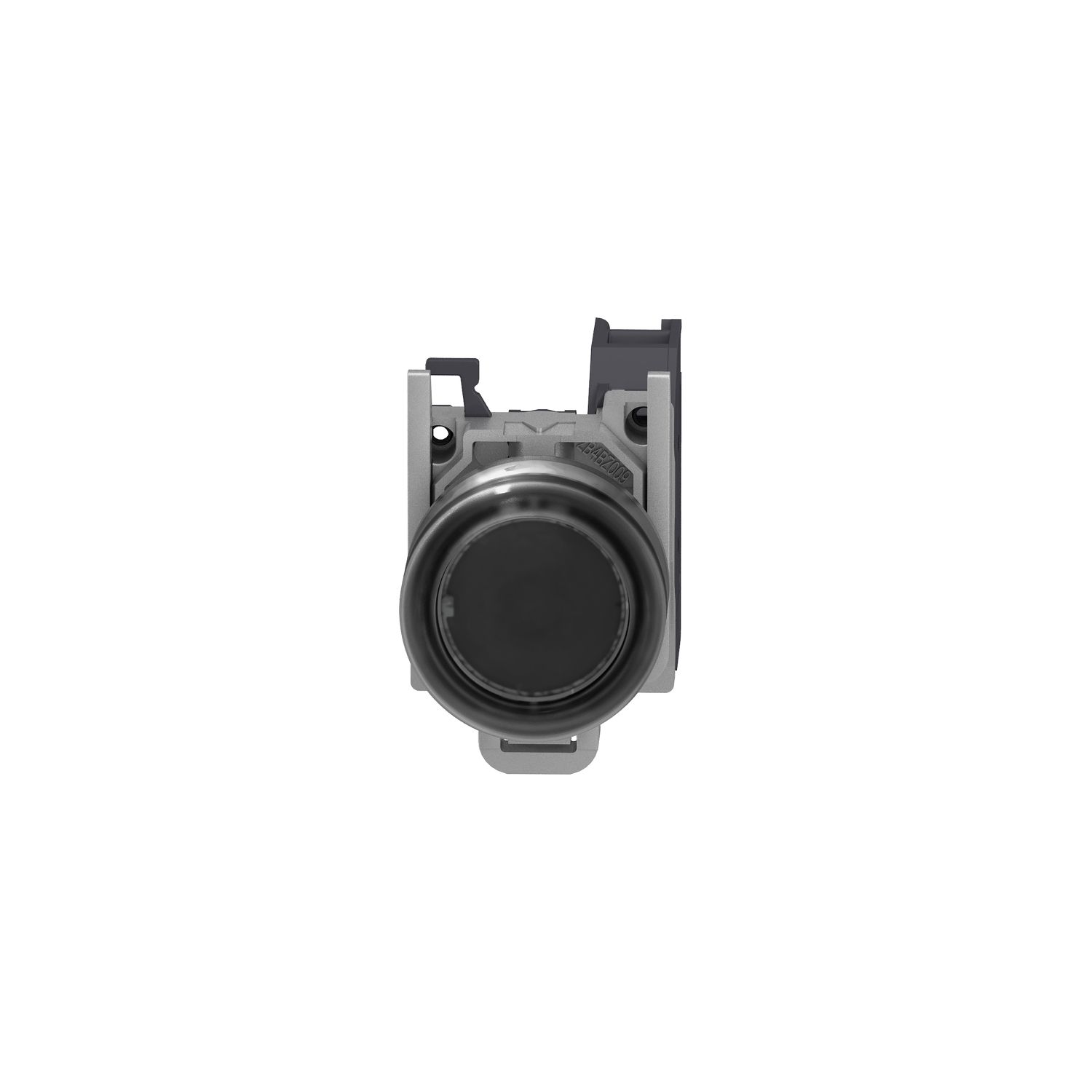 Picture of Complete push button, Harmony XB4 - ATEX D, black projecting with boot, metal, 22mm, spring return, 1NO