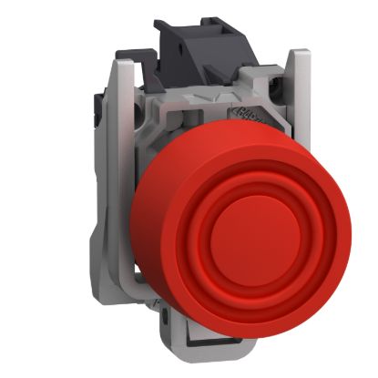 Picture of Complete push button, Harmony XB4, Explosive atmosphere, pushbutton red with integrated boot