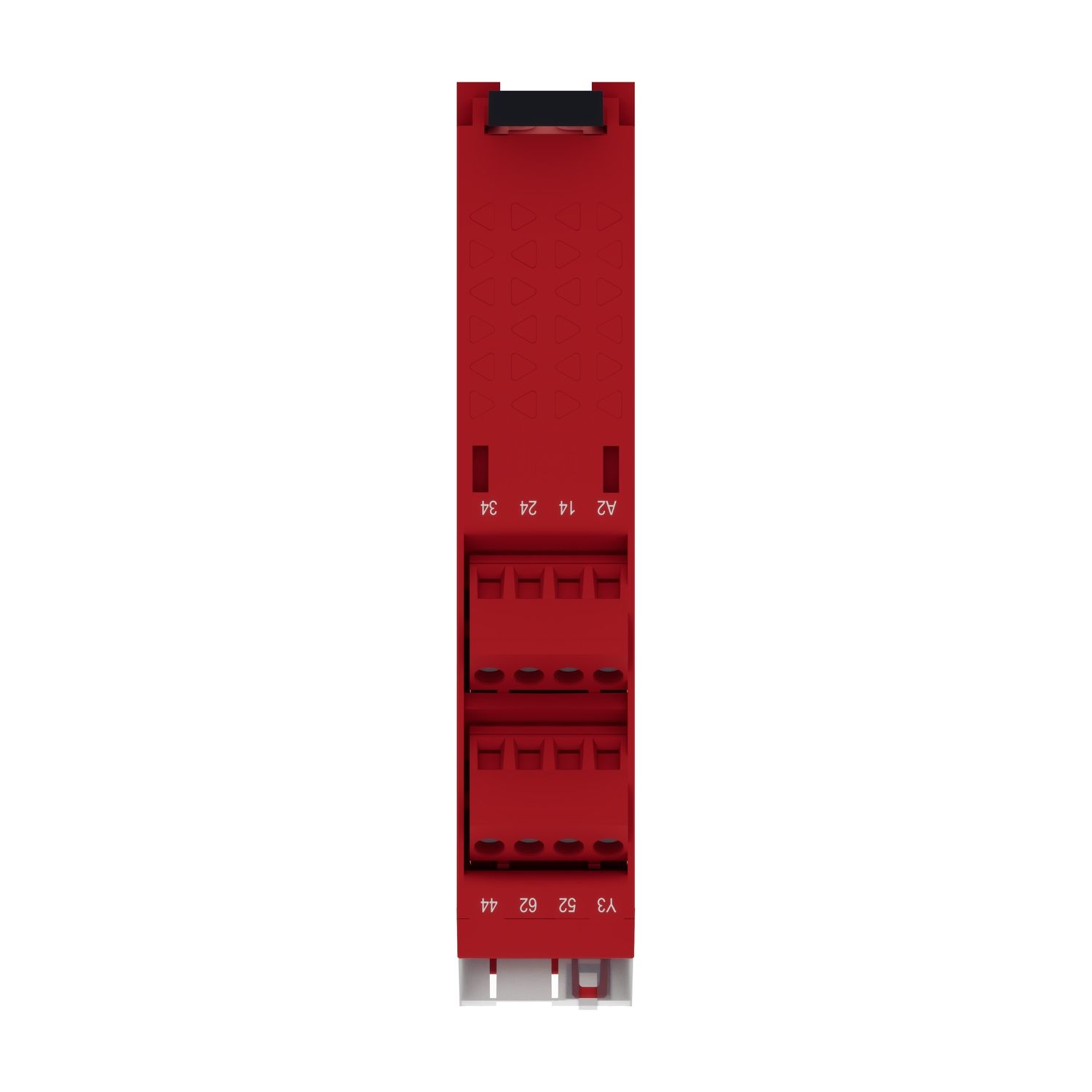 Picture of safety module, Harmony XPS, estop or guard, connected to supply terminals 48 to 240V AC or DC , no inputs, screw