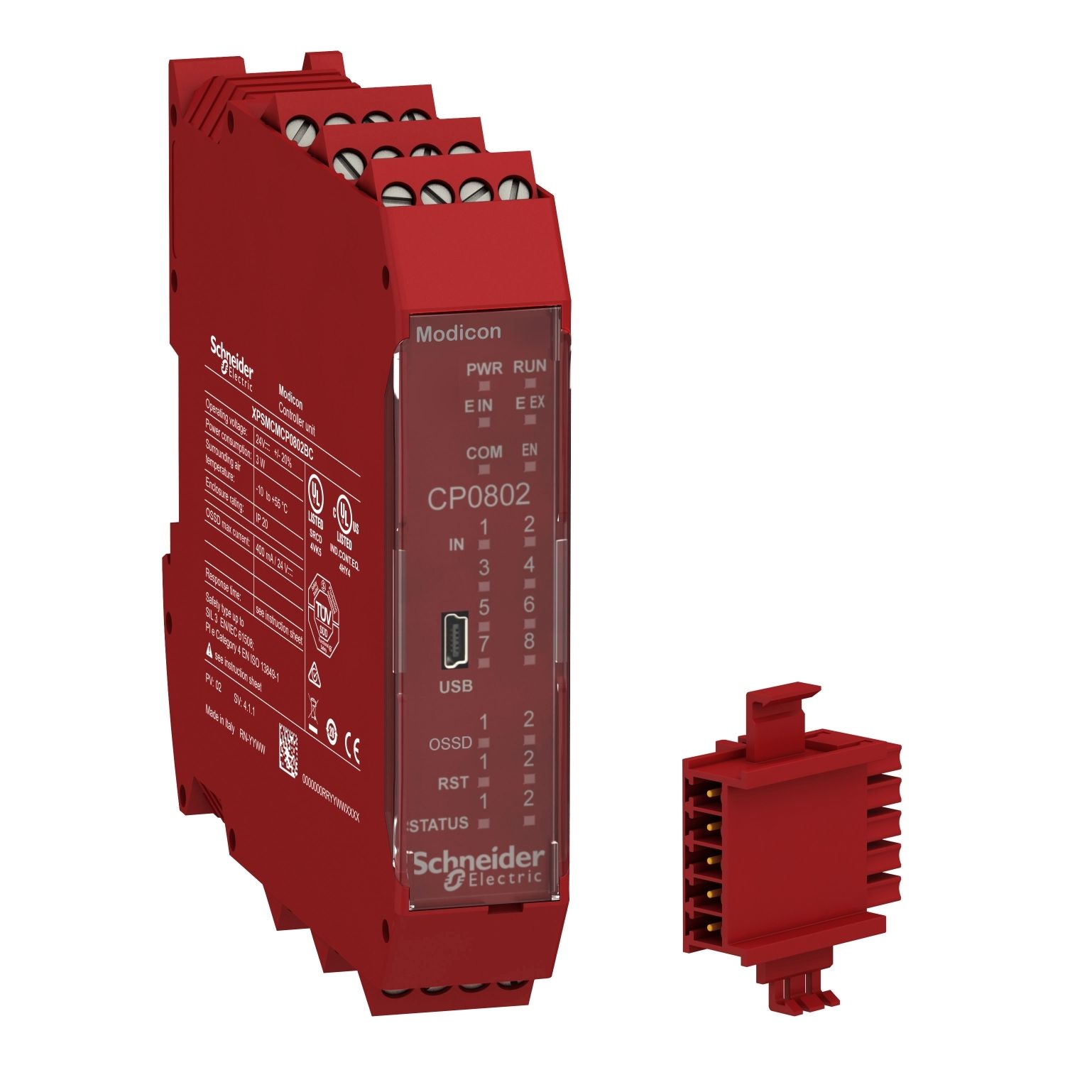 Picture of Safety controller, Modicon MCM, combined with backplane expansion connector, screw
