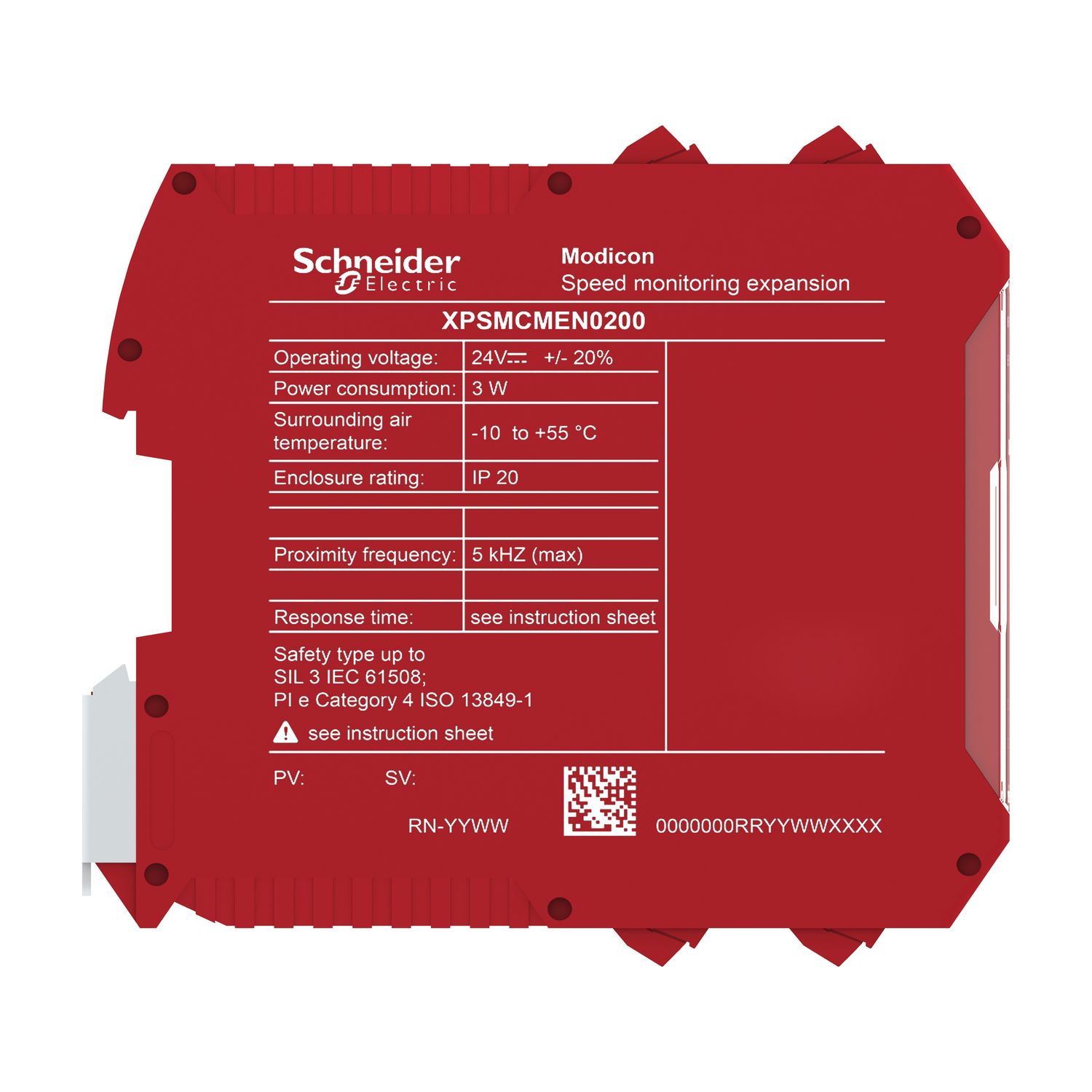 Picture of expansion module, Modicon MCM, speed monitoring, 2 proximity sensor, screw