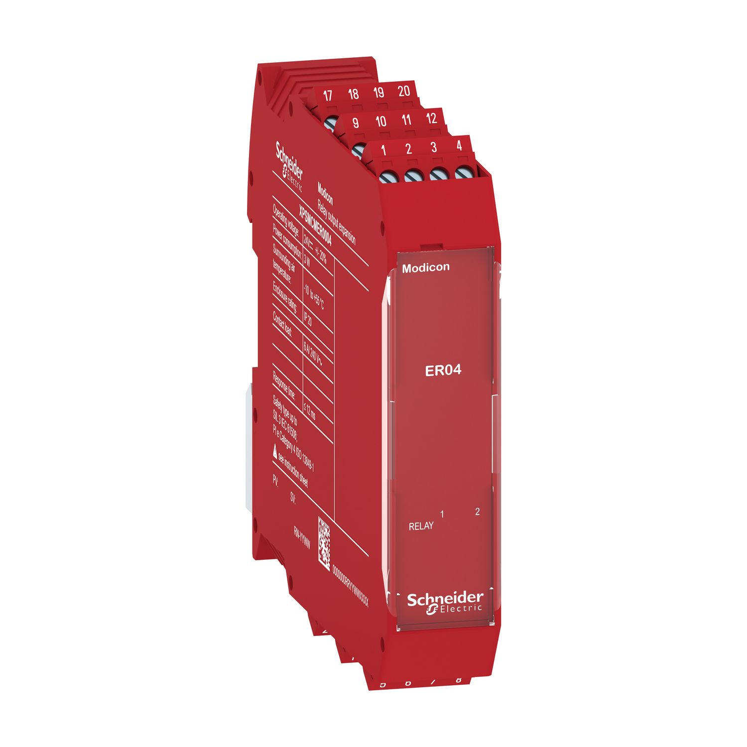 Picture of expansion module, Modicon MCM, 4 safety relay outputs, screw