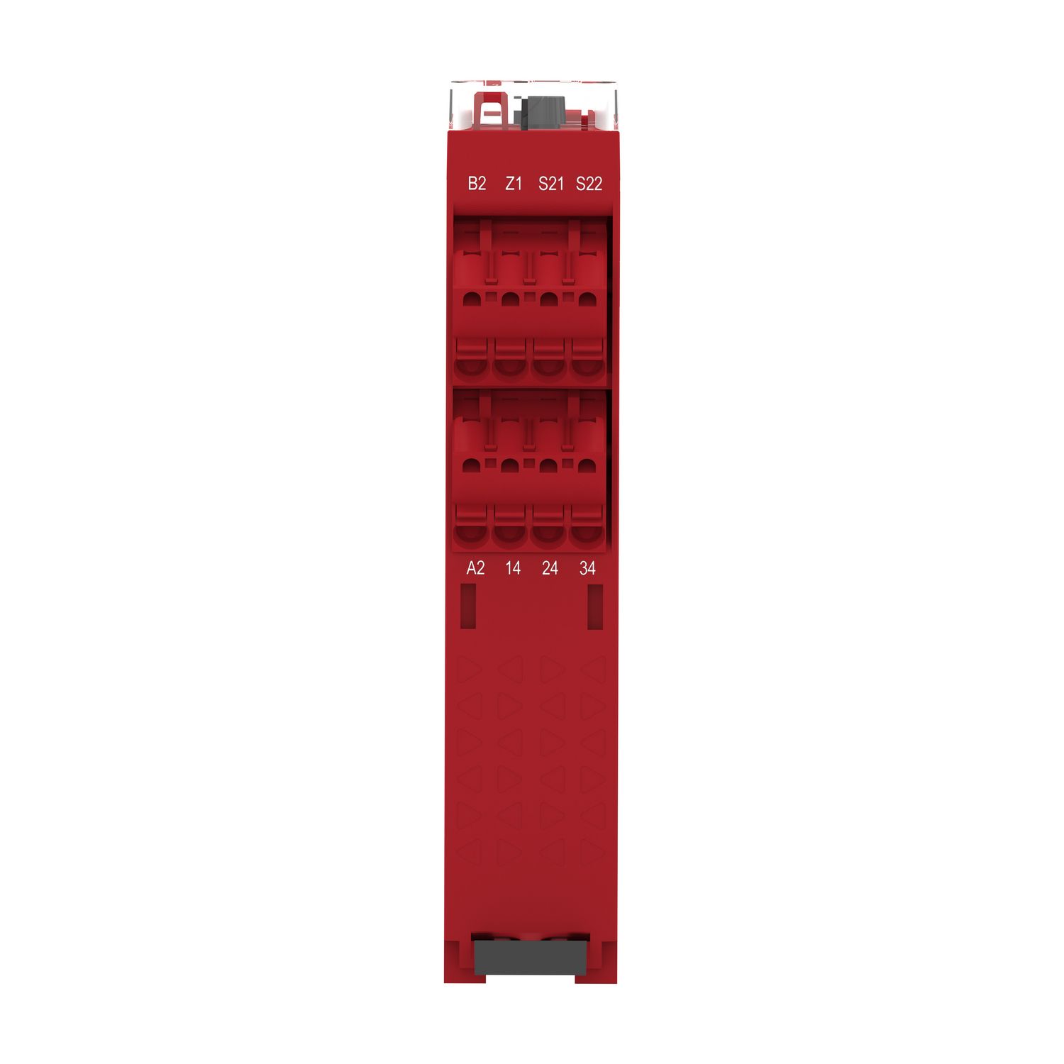 Picture of safety module, Harmony XPSU, Cat 4, potential free 2 NC, NO NC, 2 PNP, 24V AC or DC, spring