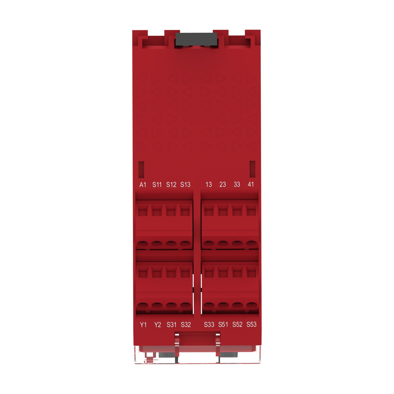 Picture of safety module, Harmony XPSU, Cat 4, features 6 x XPSUAF, 24V AC or DC, screw