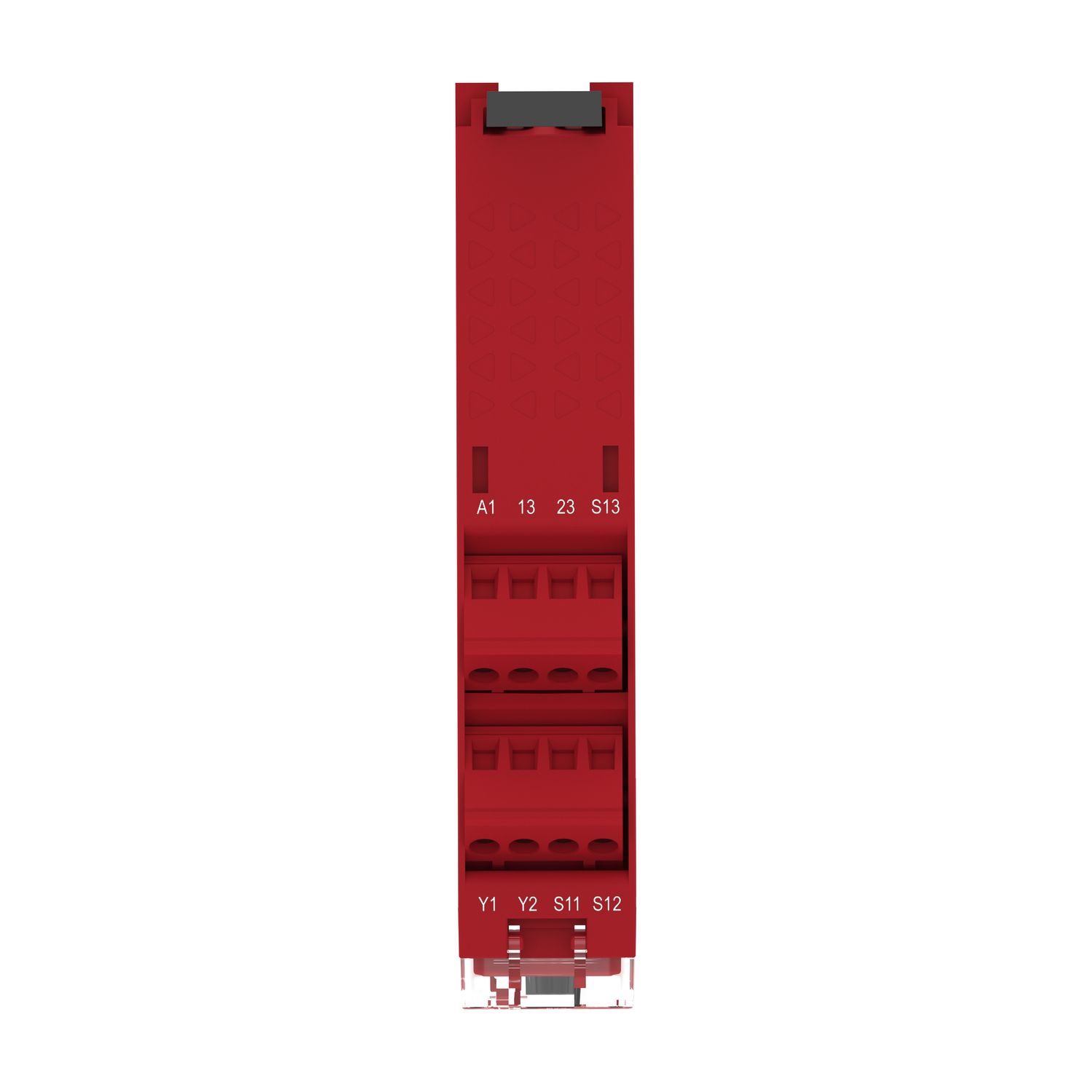 Picture of safety module, Harmony XPSU, Cat 4, features 2 x XPSUAF with enabling movement, 24V AC or DC, screw