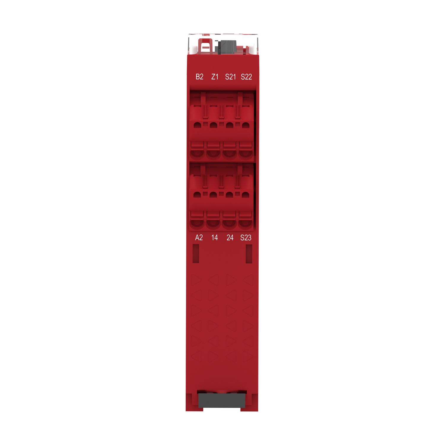 Picture of safety module, Harmony XPSU, Cat 4, features 2 x XPSUAF with enabling movement, 48 to 240V AC or DC, spring