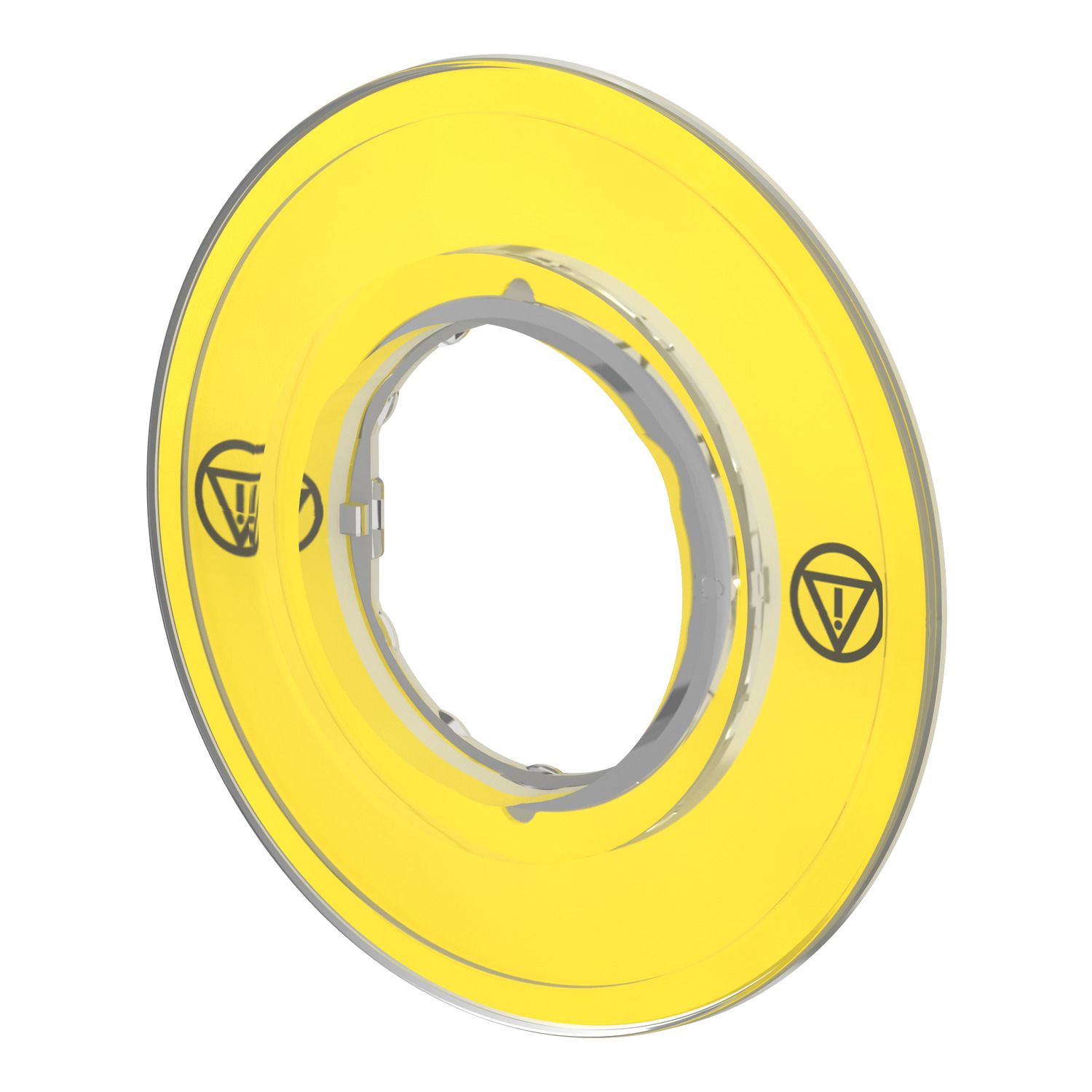 Picture of Legend holder 60mm for emergency stop switching off push button, Harmony XB4, plastic, yellow, unmarked